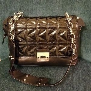 Karl Lagerfeld black leather shoulder Bag
